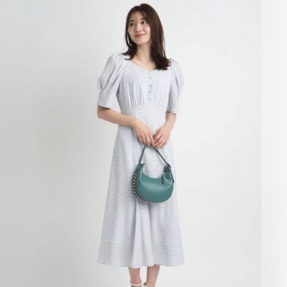Jusglitty floral tea dress Japanese brand